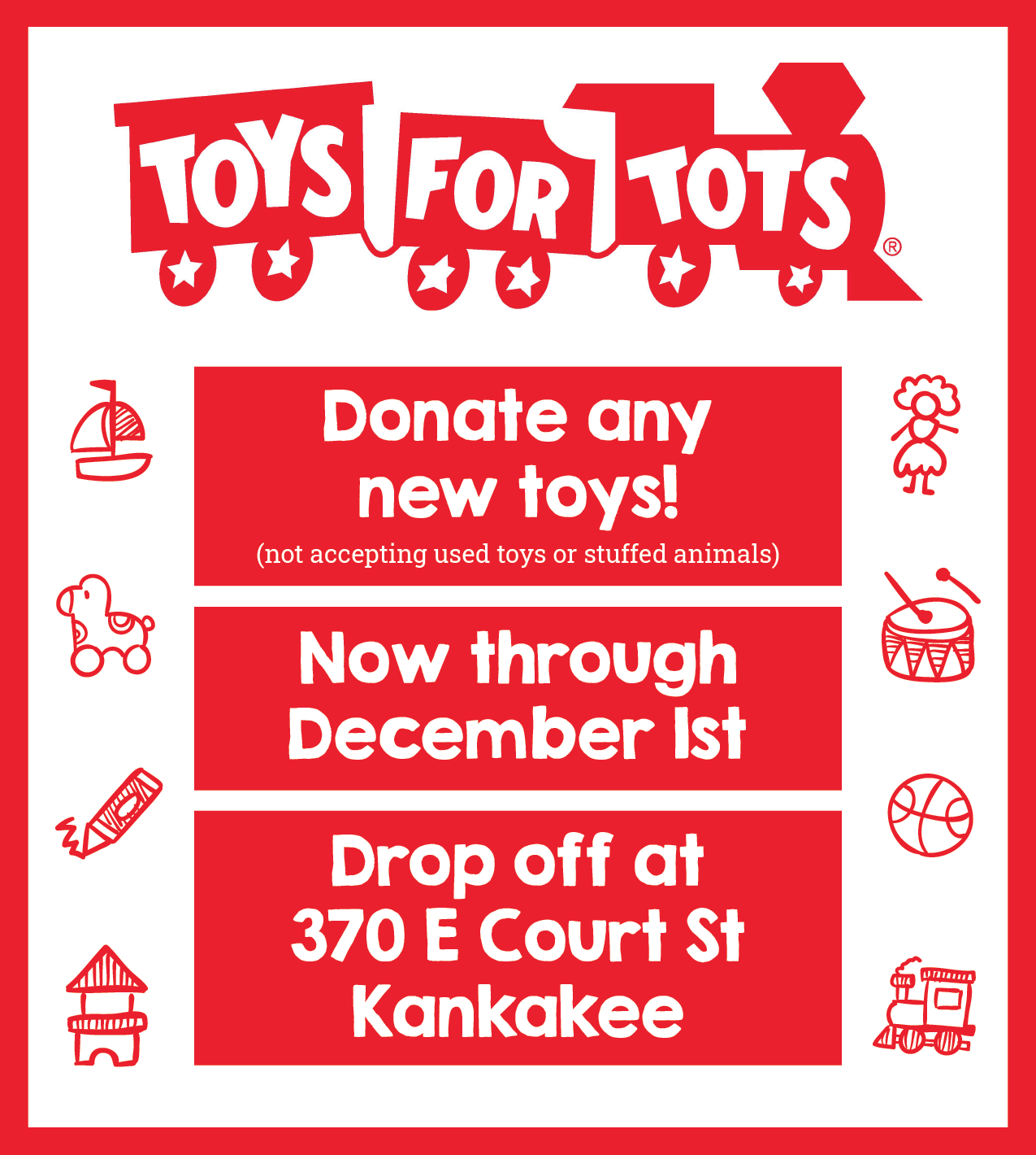 Toys For Tots 2024 Drop Off Locations Lizzy Querida